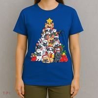 French Bulldog Christmas Tree Dog Santa Xmas Funny Gift Boys Cool Gift T-Shirt thumb 4
