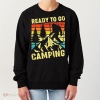 Funny Bigfoot Camping Ready To Go Camping Women's Sweatshirt thumb 0