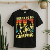 Funny Bigfoot Camping Ready To Go Camping T-Shirt thumb 2