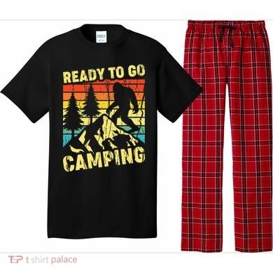 Funny Bigfoot Camping Ready To Go Camping Pajama Set