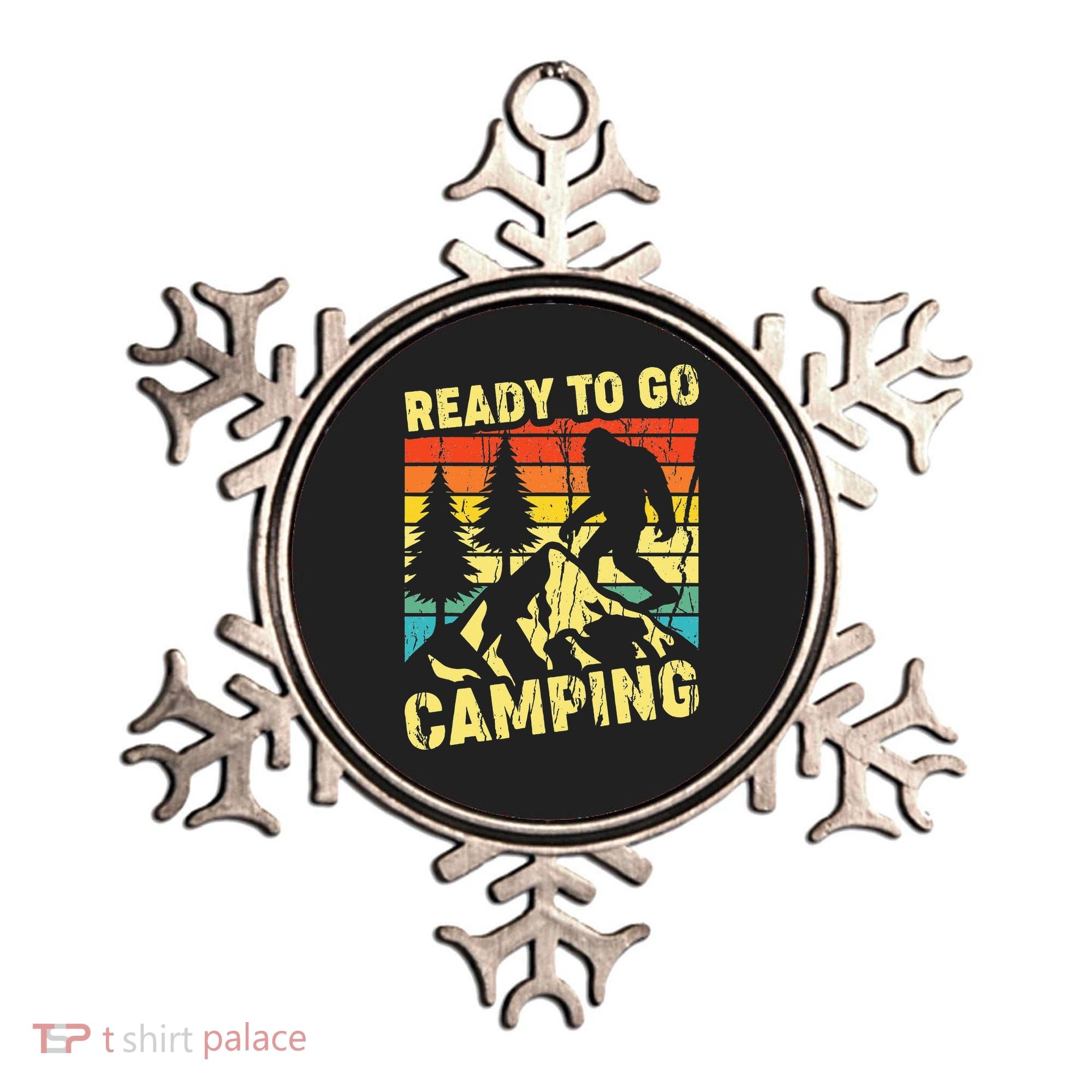 Funny Bigfoot Camping Ready To Go Camping Ornament