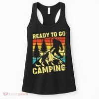 Funny Bigfoot Camping Ready To Go Camping Women's Tank Top thumb 0