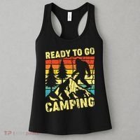 Funny Bigfoot Camping Ready To Go Camping Women's Tank Top thumb 3