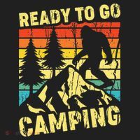 Funny Bigfoot Camping Ready To Go Camping Hat thumb 2