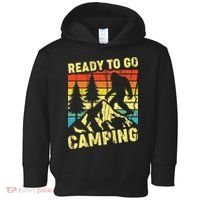 Funny Bigfoot Camping Ready To Go Camping Toddler Hoodie thumb 0