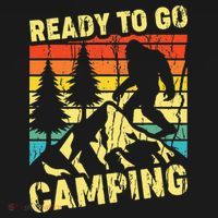 Funny Bigfoot Camping Ready To Go Camping Tank Top thumb 6