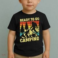 Funny Bigfoot Camping Ready To Go Camping Toddler T-Shirt thumb 2