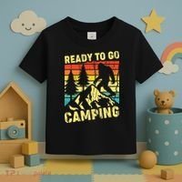 Funny Bigfoot Camping Ready To Go Camping Toddler T-Shirt thumb 3