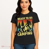 Funny Bigfoot Camping Ready To Go Camping Women's T-Shirt thumb 4