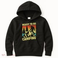 Funny Bigfoot Camping Ready To Go Camping Kids Hoodie thumb 0