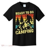 Funny Bigfoot Camping Ready To Go Camping Kids T-Shirt thumb 0