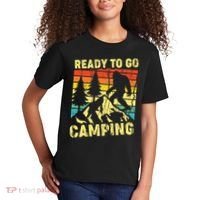 Funny Bigfoot Camping Ready To Go Camping Kids T-Shirt thumb 2