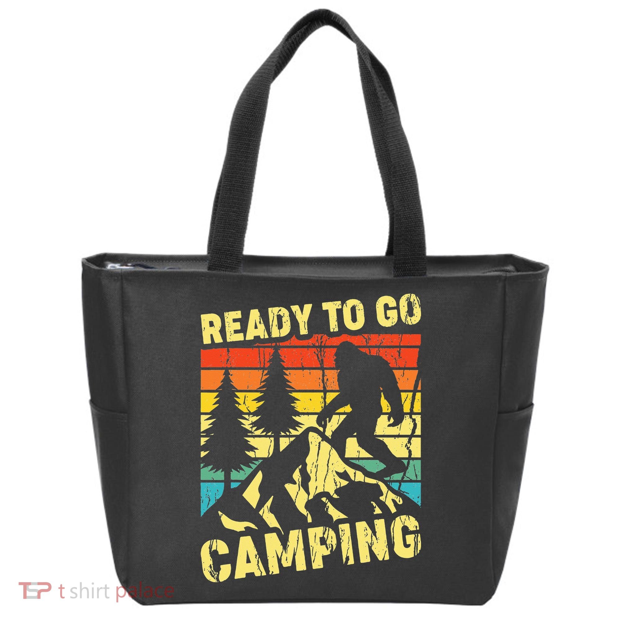 Funny Bigfoot Camping Ready To Go Camping Tote Bag