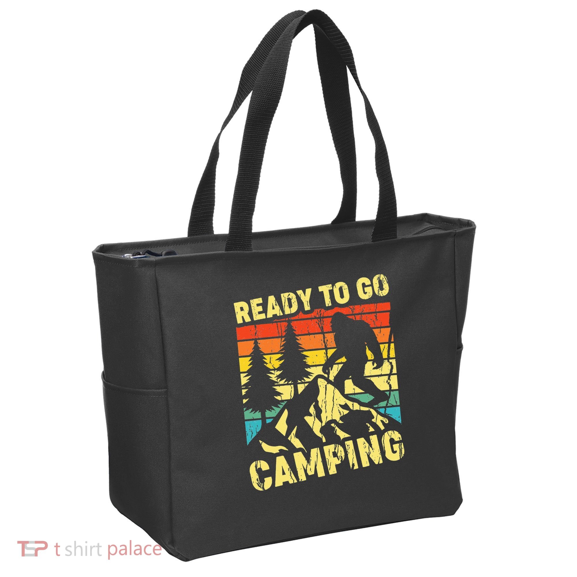 Funny Bigfoot Camping Ready To Go Camping Tote Bag