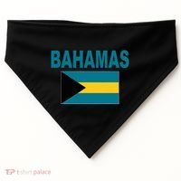 Flag Bahamas Cool Fashion Bahamian Flags Gift USA-Made Doggie Bandana thumb 0