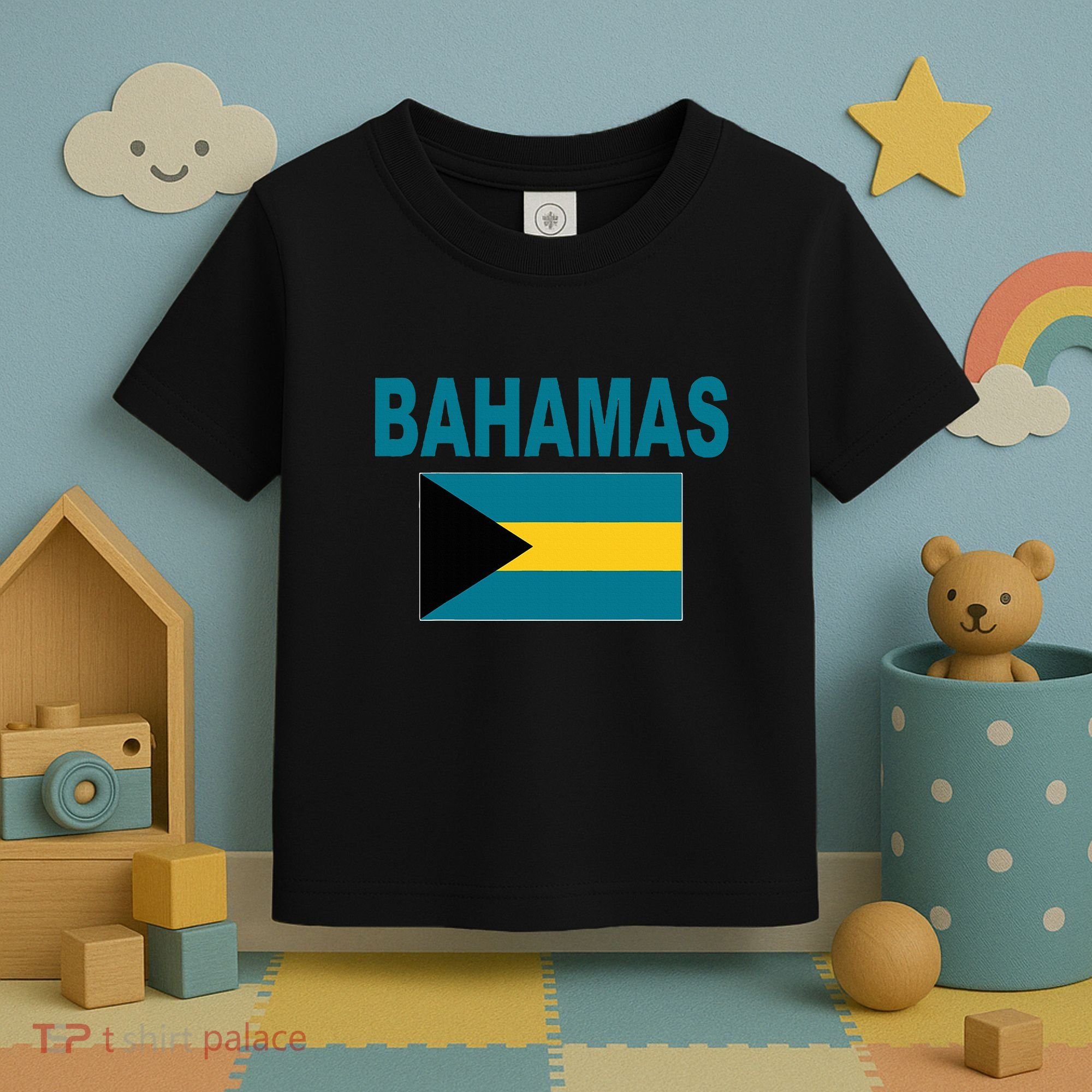 Flag Bahamas Cool Fashion Bahamian Flags Gift Toddler T-Shirt