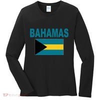 Flag Bahamas Cool Fashion Bahamian Flags Gift Women's Long Sleeve Shirt thumb 0