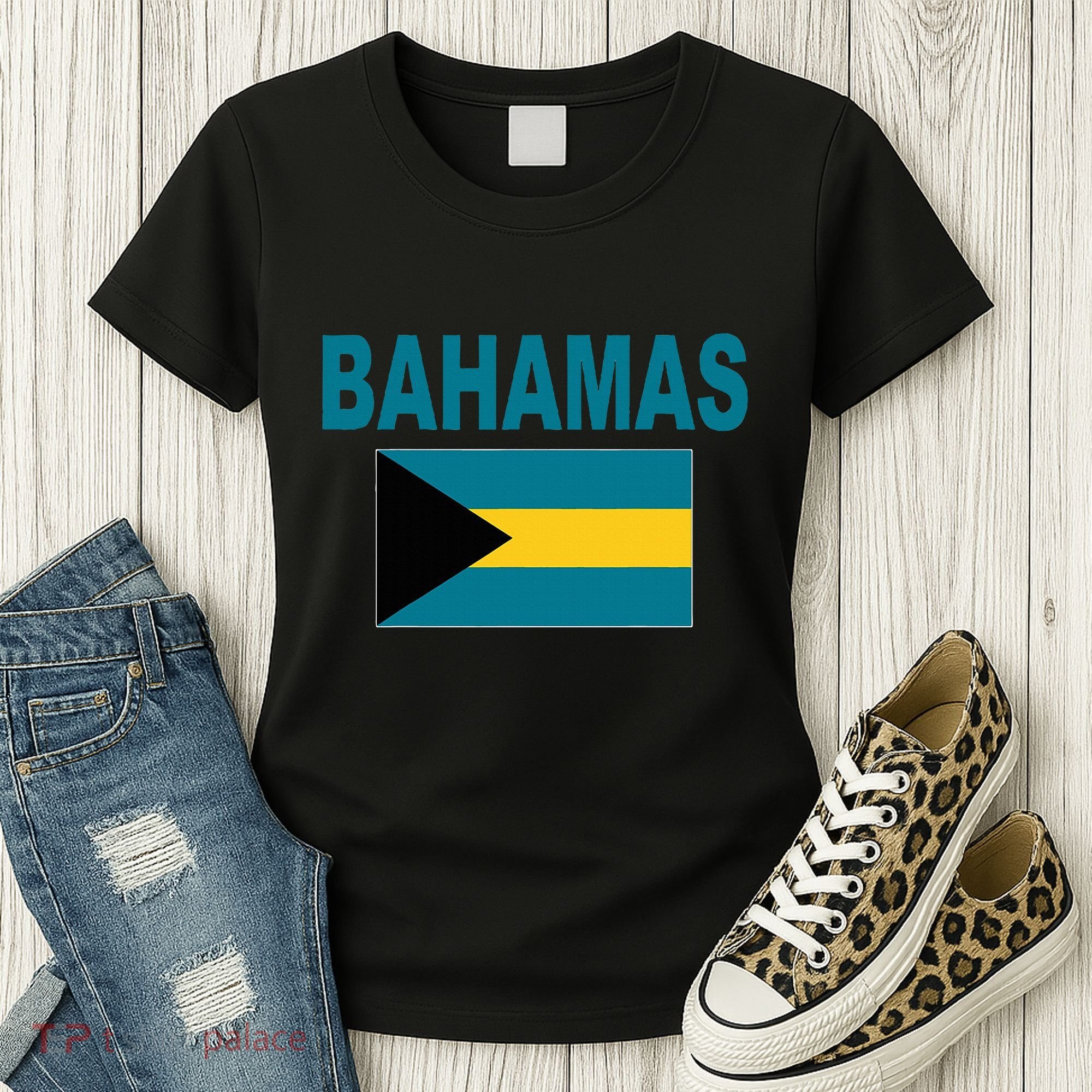 Flag Bahamas Cool Fashion Bahamian Flags Gift Women's T-Shirt