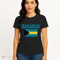 Flag Bahamas Cool Fashion Bahamian Flags Gift Women's T-Shirt thumb 4