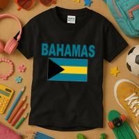 Flag Bahamas Cool Fashion Bahamian Flags Gift Kids T-Shirt thumb 3