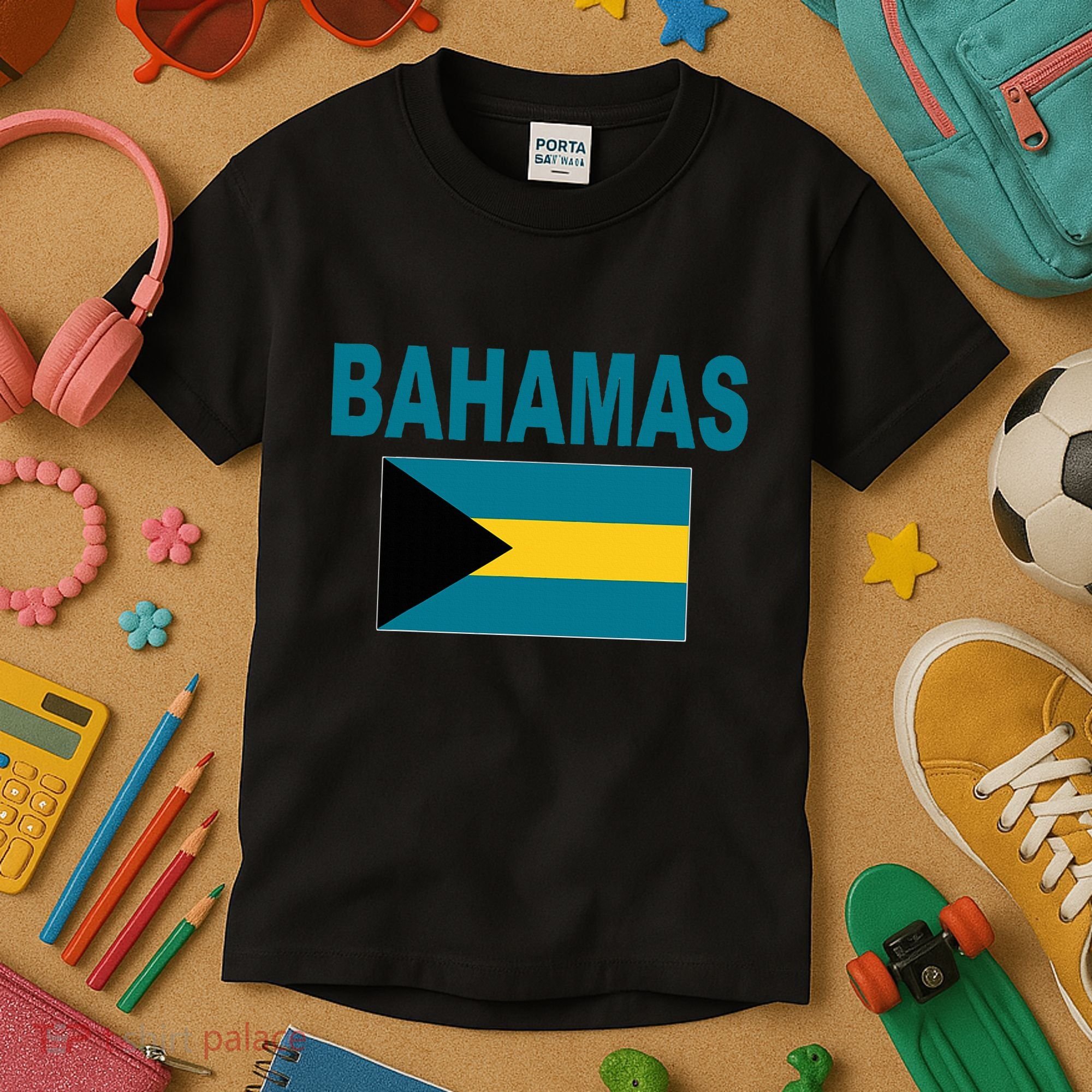 Flag Bahamas Cool Fashion Bahamian Flags Gift Kids T-Shirt