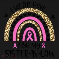 Funny Breast Cancer Support I Wear Pink For My Sister In Law Women's Tank Top thumb 5