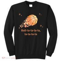 Funny Basketball Christmas Xmas Holiday Hoops Ball La La Sweatshirt thumb 0