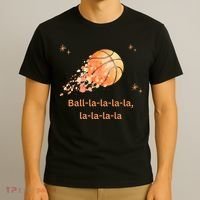 Funny Basketball Christmas Xmas Holiday Hoops Ball La La T-Shirt thumb 3