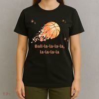 Funny Basketball Christmas Xmas Holiday Hoops Ball La La T-Shirt thumb 4