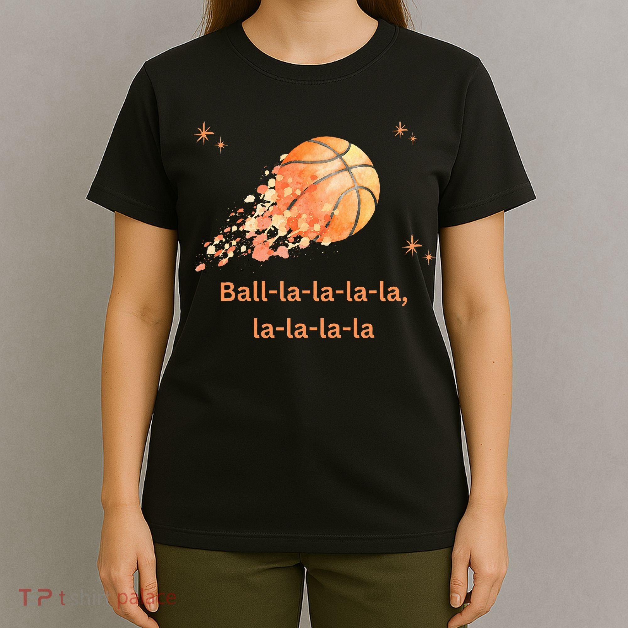 Funny Basketball Christmas Xmas Holiday Hoops Ball La La T-Shirt