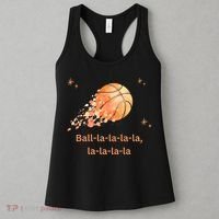 Funny Basketball Christmas Xmas Holiday Hoops Ball La La Women's Tank Top thumb 3