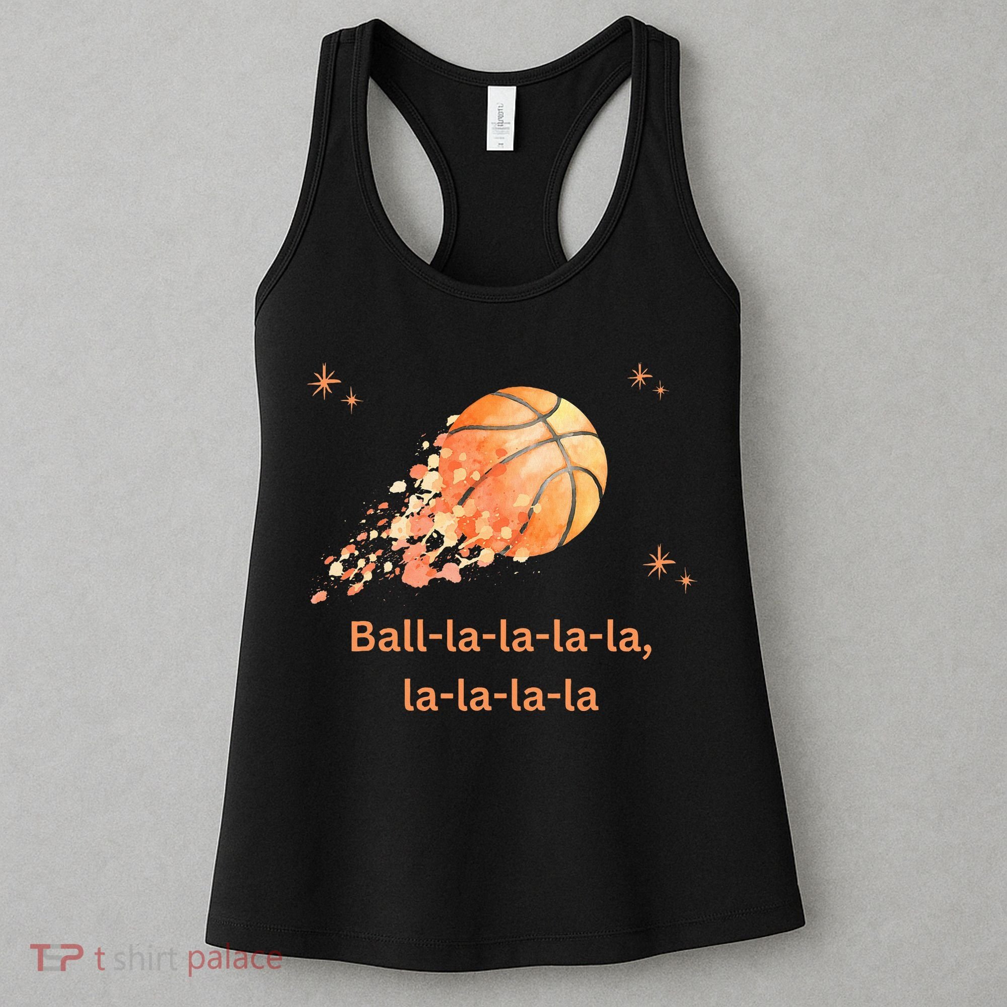 Funny Basketball Christmas Xmas Holiday Hoops Ball La La Women's Tank Top