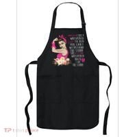 Fight Breast Cancer Quote Messy Bun Apron thumb 0