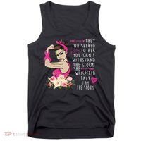 Fight Breast Cancer Quote Messy Bun Tank Top thumb 0