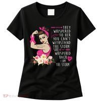 Fight Breast Cancer Quote Messy Bun Women's T-Shirt thumb 0