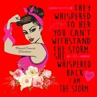 Fight Breast Cancer Quote Messy Bun Santa Hat thumb 1