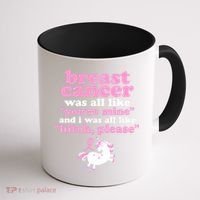 Funny Breast Cancer Survivor Bitch Please Unicorn Coffee Mug thumb 1