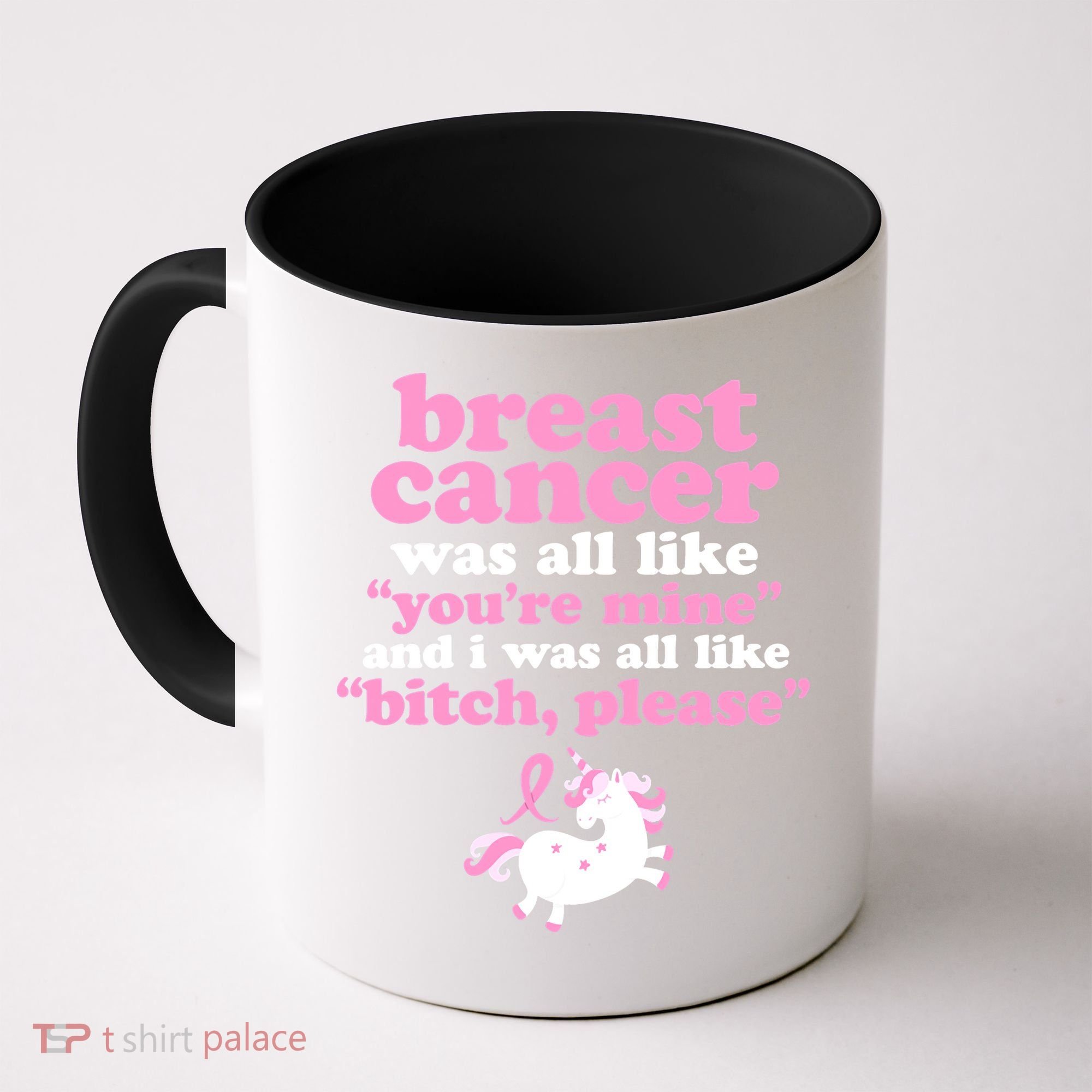 Funny Breast Cancer Survivor Bitch Please Unicorn Coffee Mug