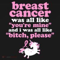 Funny Breast Cancer Survivor Bitch Please Unicorn Mousepad thumb 1