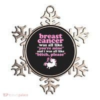 Funny Breast Cancer Survivor Bitch Please Unicorn Ornament thumb 0