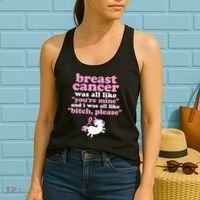 Funny Breast Cancer Survivor Bitch Please Unicorn Women's Tank Top thumb 2
