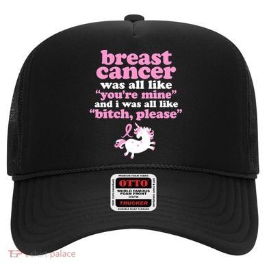 Funny Breast Cancer Survivor Bitch Please Unicorn Hat