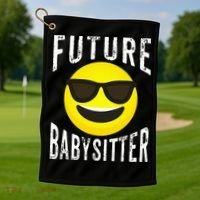 Future Babysitter Cool Future Babysitter Golf Towel thumb 1