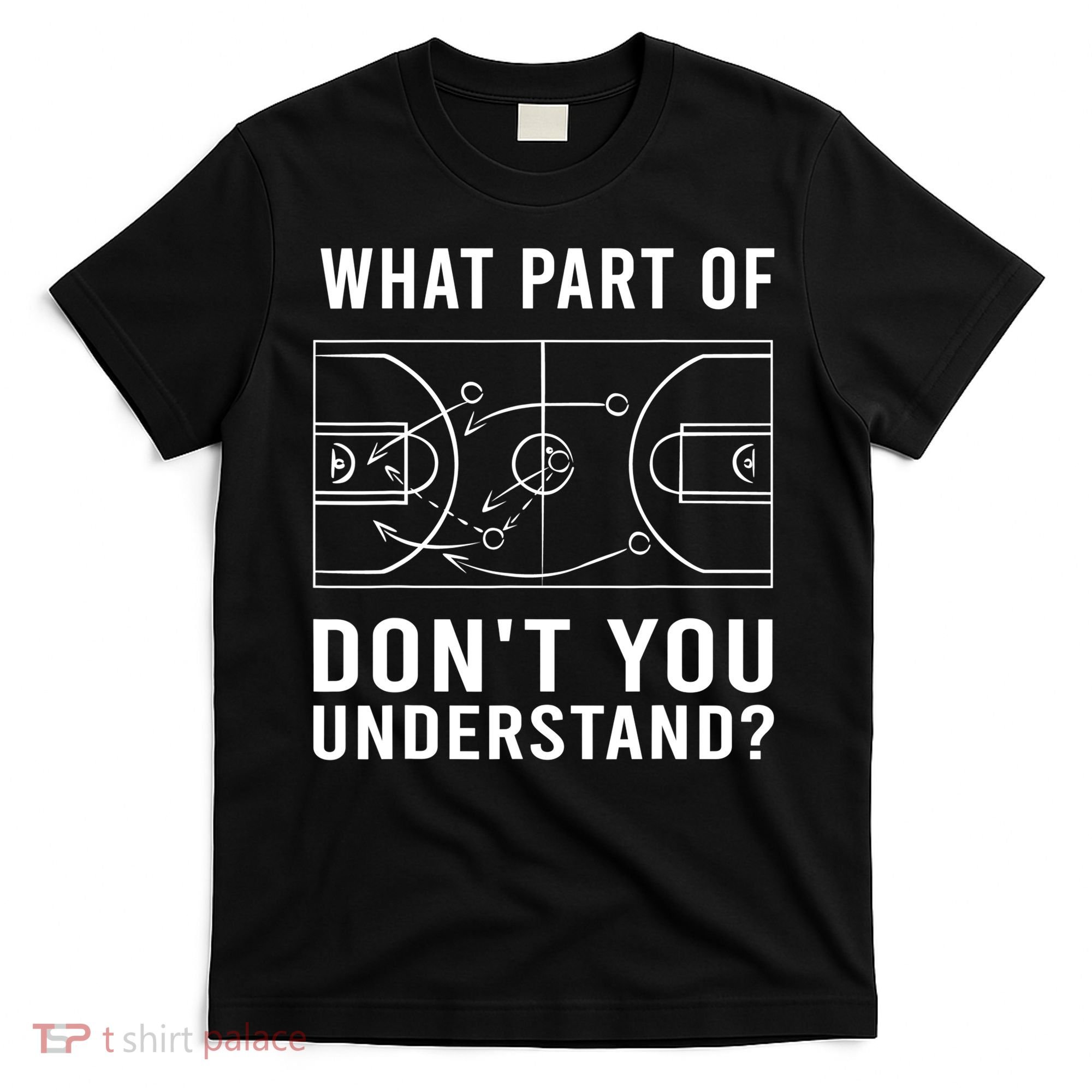 Funny Basketball Coach Gift For Men Women Tactic Diagram Board Gift T-Shirt
