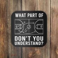 Funny Basketball Coach Gift For Men Women Tactic Diagram Board Gift Coaster thumb 0