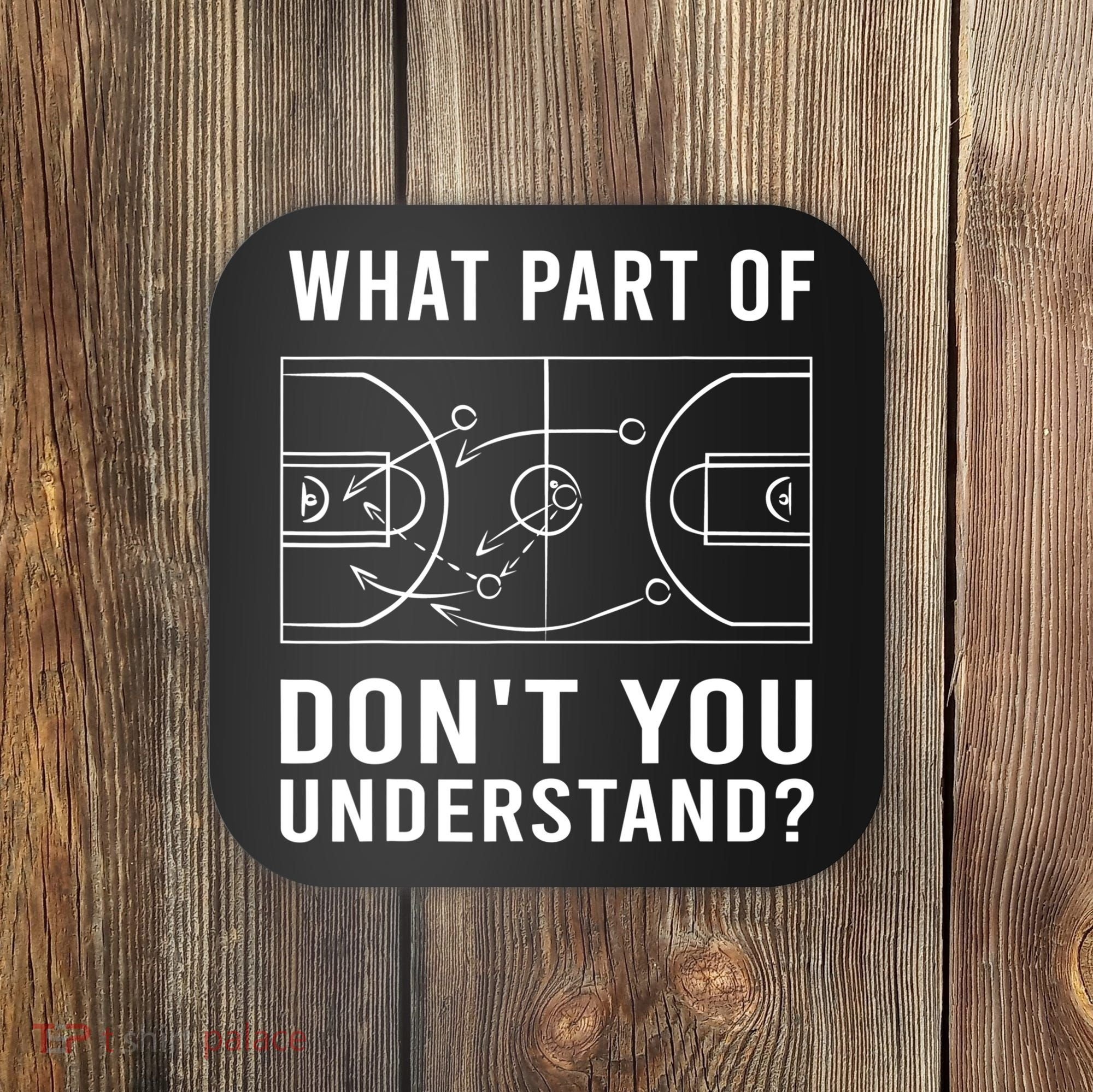 Funny Basketball Coach Gift For Men Women Tactic Diagram Board Gift Coaster