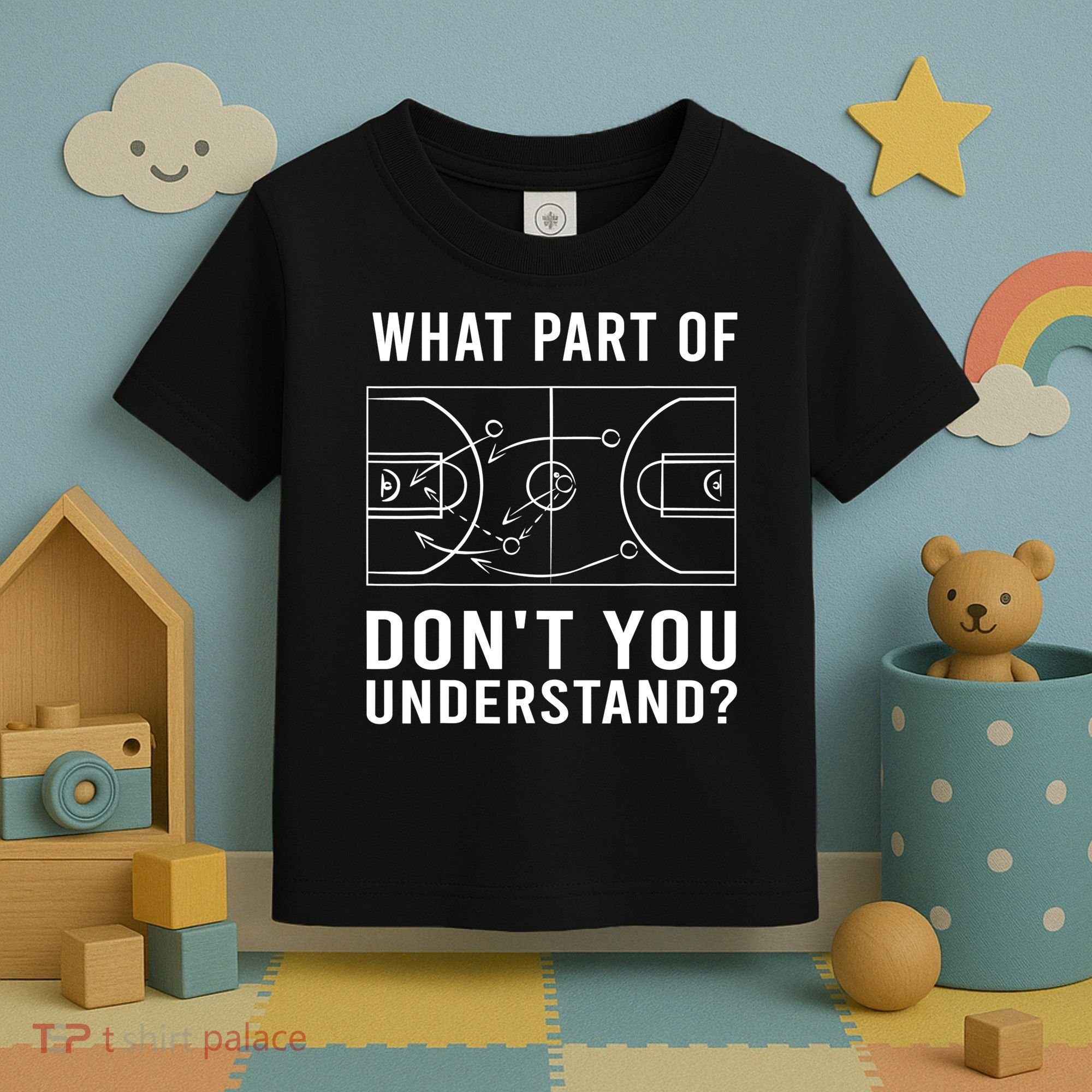 Funny Basketball Coach Gift For Men Women Tactic Diagram Board Gift Toddler T-Shirt