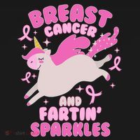 Funny Breast Cancer And Fartin' Sparkles Unicorn Women's Tank Top thumb 5