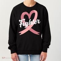 Fighter Breast Cancer Awareness Heart Women's Sweatshirt thumb 0