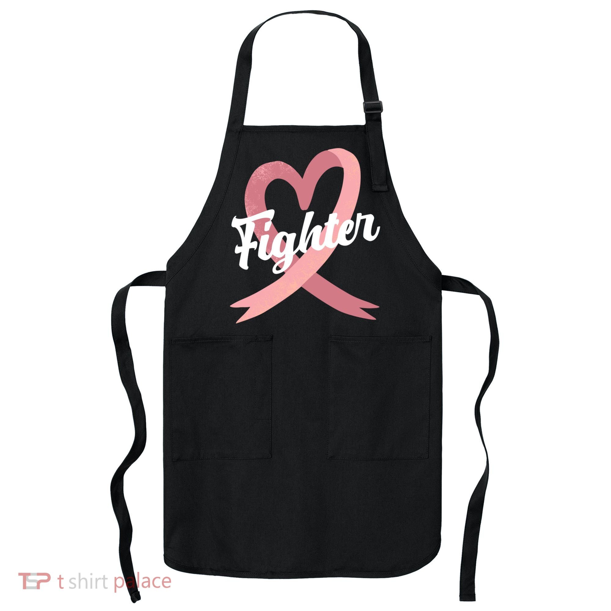Fighter Breast Cancer Awareness Heart Apron
